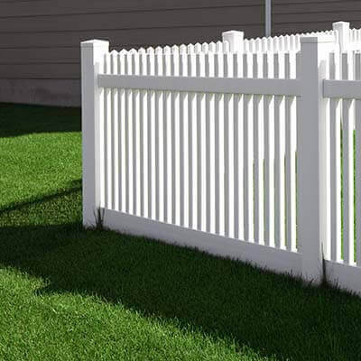 image-1 white fence with nice grass